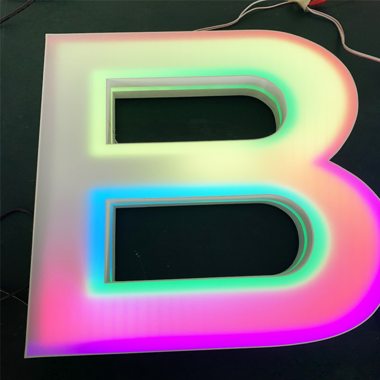 Customer 3D Art Full color changing rgb pixel led letters