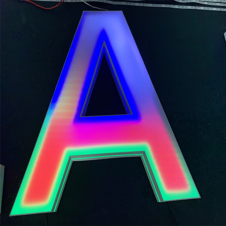 Customer 3D Art Full color changing rgb pixel led letters