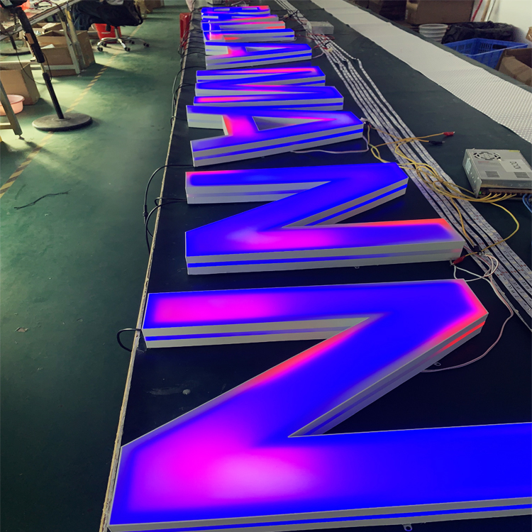 Customer 3D Art Full color changing rgb pixel led letters