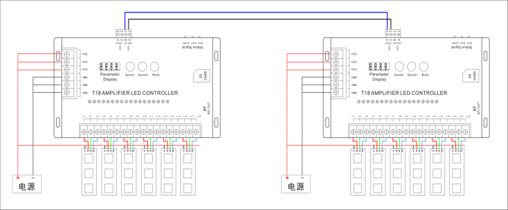 18 Channels Programmabe SD Card DC5-24V Single Color LED Amplifier 18 Channels Programmabe SD Card DC5-24V Single Color LED Amplifier